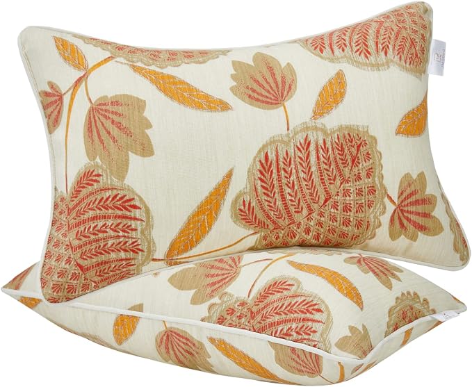 JMGBird Water-Resistant Outdoor Pillows 12x20 Outdoor Lumbar Pillow | Outdoor Patio Pillows with insert Outdoor Pillow Waterproof Decorative Pillows Outdoor Thtow Pillows for Patio Furniture