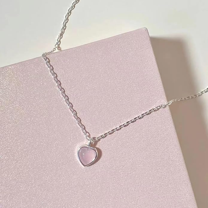 Minimalist Cubic Zirconia Heart Necklace Small Dainty Love Pendant 14K Gold/Silver Plated | Glitter Rhinestone Necklace with Cupid Arrow Heart Elegant Simple CZ Choker for Women