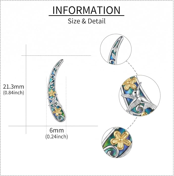 Ear Climbers Earrings for Women Sterling Silver Vintage Ear Crawler Earrings Jewelry Gifts for Women