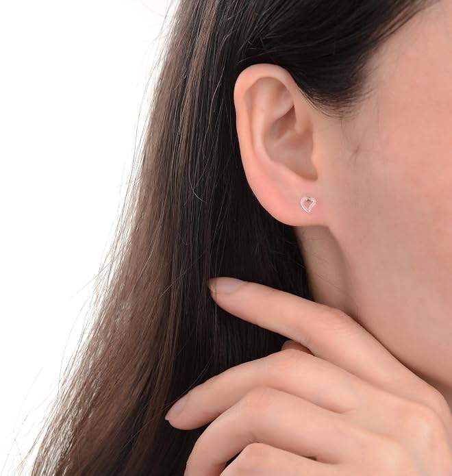 Plastic Post Stud Hoop Earrings for Sensitive Ears Multicolor Butterfly Flower Stud Earrings Set for Women