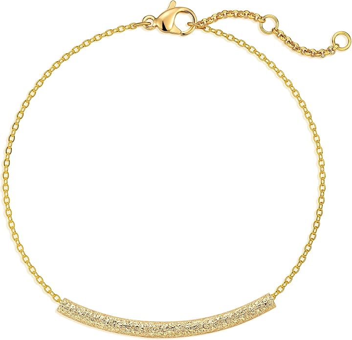 MEVECCO Anklet for Women Gold Chain 14K Gold Plated Dainty Boho Beach Summer Simple Foot Jewelry Ankle Bracelet