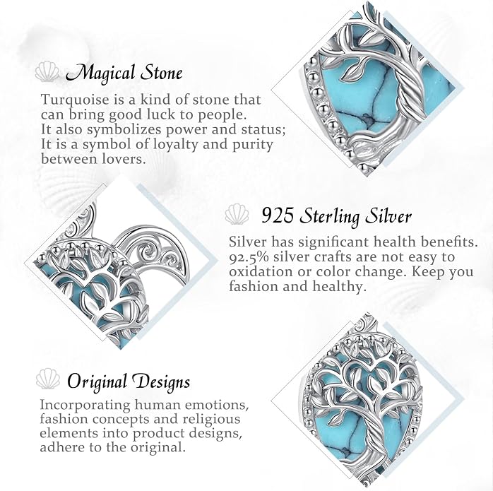 Vito 925 Sterling Silver Teardrop Earrings for Women, Moonstone Turquoise Drop Dangle Earrings Cat Snake Turtle Tree of Life Leverback Earrings Boho Jewelry Gift for Mom Wife