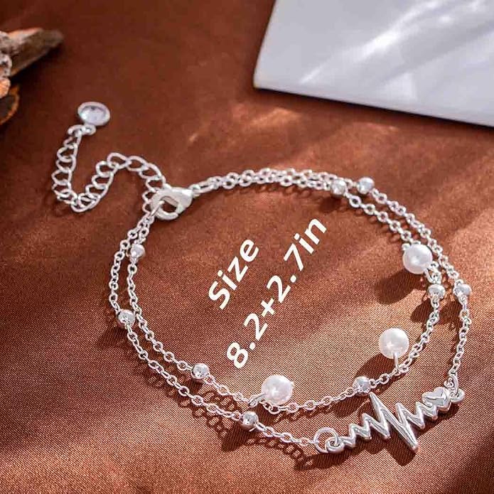 Yalice 925 Sterling Silver Ankle Bracelets for Women Dainty 14K Gold Plated Anklets Set Shiny Waterproof Ankle Chain Cross Beach Foot Jewelry Gifts