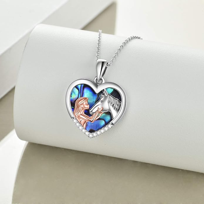 YFN Horse Pendant Necklace Sterling Silver Women with Horse Gift for Women