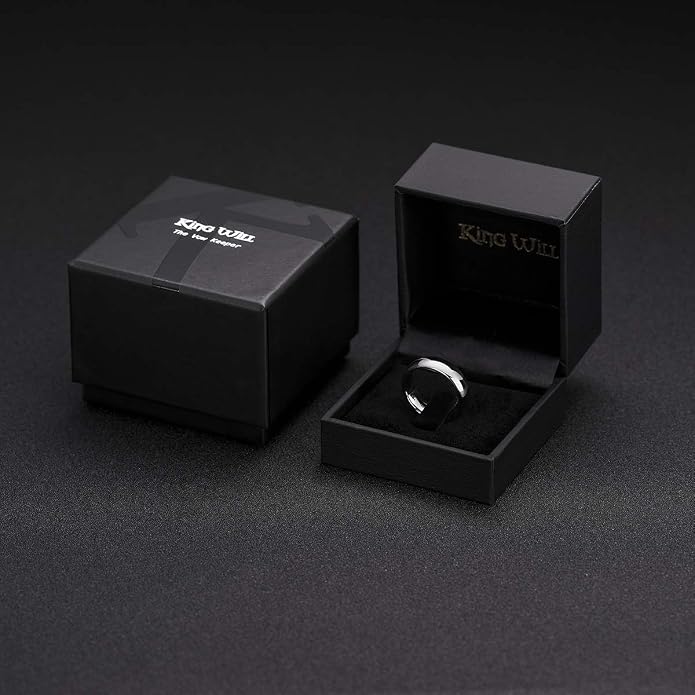 King Will Tungsten Carbide Wedding Band for Men Women Promise Rings for Couples Domed High Polish