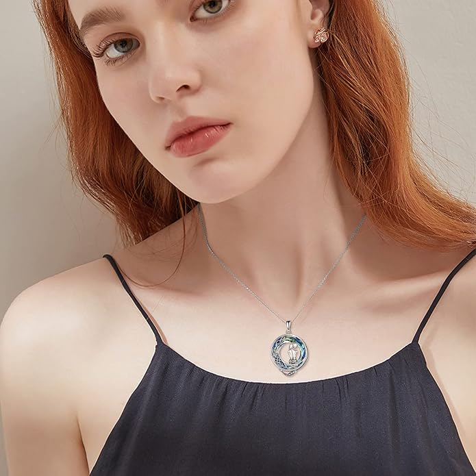 POPLYKE Mermaid Necklace 925 Sterling Silver Classic Necklace Mermaid Pendant Birthday Gifts Jewelry for Women