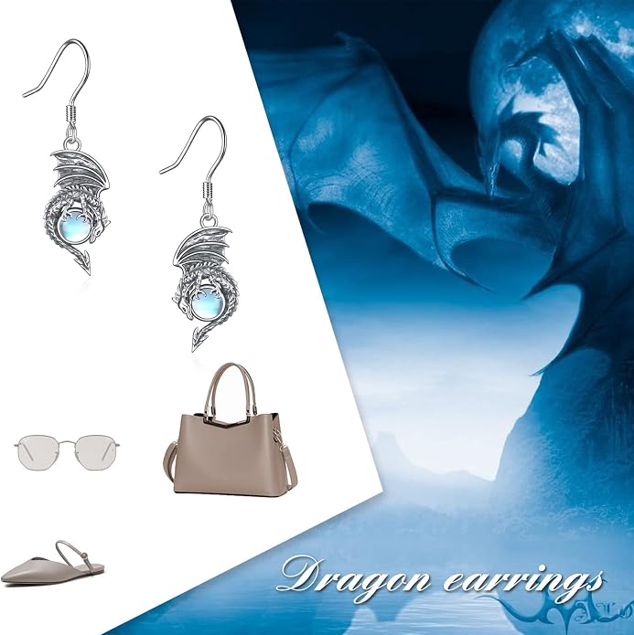 Butterflygold/Cat/dog/Dragonfly/Orca/Bee/Amber/Axolotl/Toothless/Hedgehog/Dragon/Snake/Horse/Mushroom/Anime/Dragonfly Earring for Women Sterling Silver Animals Drop Earring Jewelry Hypoallergenic (silver-butterfly)