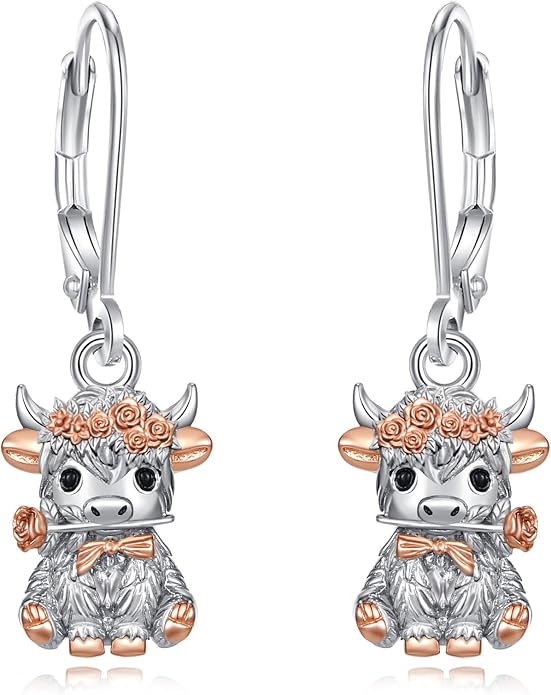 Vito 925 Sterling Silver Teardrop Earrings for Women, Moonstone Turquoise Drop Dangle Earrings Cat Snake Turtle Tree of Life Leverback Earrings Boho Jewelry Gift for Mom Wife