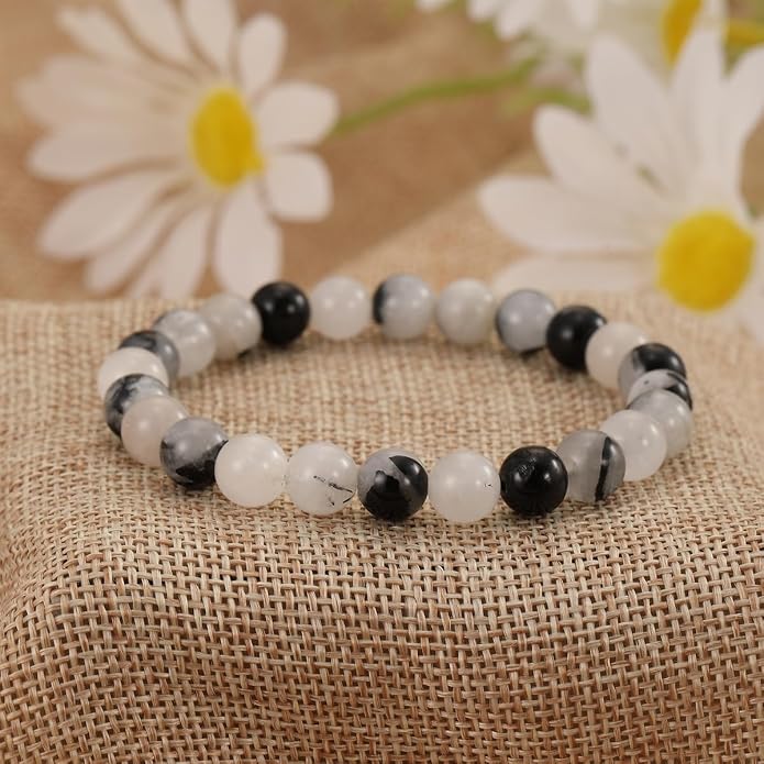 Crystal Vibe - Healing Crystal Bracelet for Women & Men | Natural Gemstone Bead Bracelet | Adjustable Handmade Energy Stone Bracelet | Bracelet for Meditation, Yoga & Daily Wear | Multiple Types