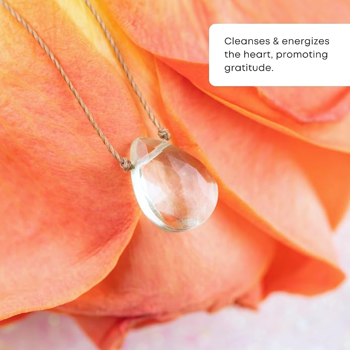 SOULKU Handcrafted Necklace, Empowerment Jewelry With Healing Crystal, Inspirational Jewelry For Women, Mom & Sister Gifts, 2" Extender With Lobster Clasp, 16" Nylon Cord