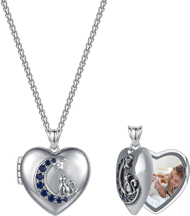 925 Sterling Silver Necklace for Men Women, Birthday Keepsake Jewelry Gifts for Mom Dad Friend