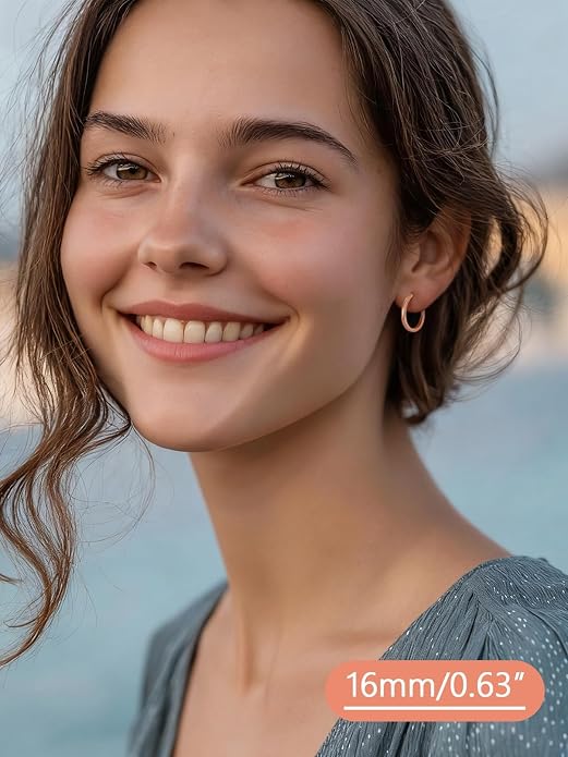 FaithHeart 925 Sterling Silver Post Huggie Hoop Earrings for Women, Silver Small Hoop Earring, Hypoallergenic Cartilage Earrings for Women