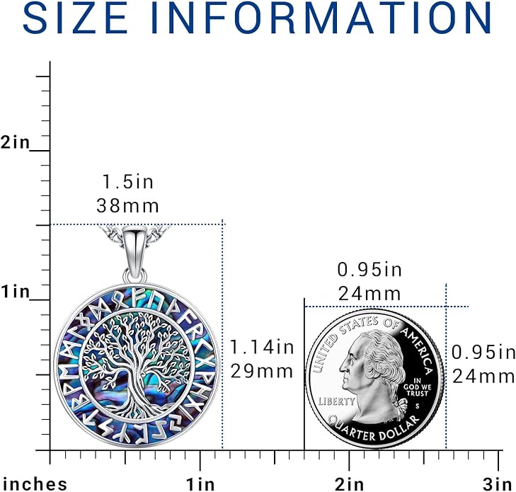 Eusense Viking Jewelry for Men Women Sterling Silver 925 Mjolnir Thors Hammer Pendant Celtic Cross Necklace Wolf Odin Raven Freya Goddess Norse Pagan Compass Vegvisir Yggdrasil Nordic Viking Necklaces Gifts