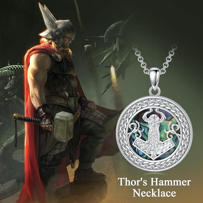 S925 Sterling Silver Poseidon Trident/Peace Sign/Coexist Peace Symbol/Pirate/Arrowhead/Flower of Life/Thor's Hammer Jewelry Necklace Gifts for Women Men