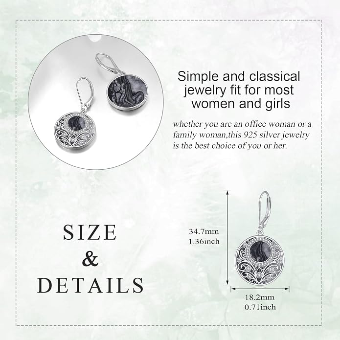 Teardrop Earrings Sterling Silver Filigree Irish Celtic Teardrop Drop Earrings Jewelry Gifts For Women