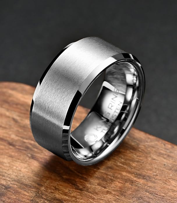 King Ring Tungsten 4/6/8/10mm Rings – Super Polished Matt Finish Tungsten Rings – Designed in USA