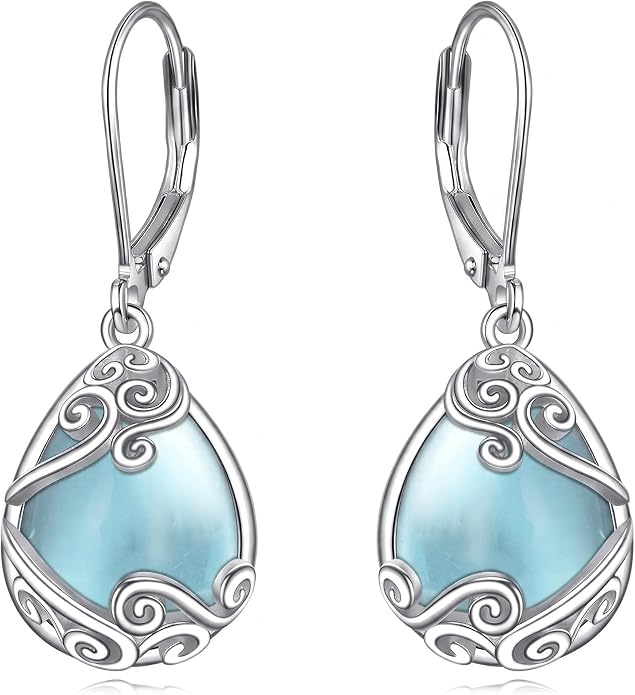 Teardrop Tree of Life/Filigree Earrings for Women Dangle Leverback Earrings Jewelry Gift Anniversary For Her