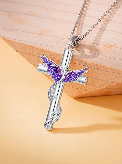 TOUPOP Phoenix Necklace 925 Sterling Silver Crystal Pendant Phoenix Rising Jewelry Women Birthday Mothers Day Gifts for Women