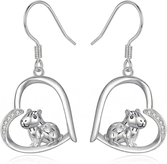 Butterfly/Paw Print/Highland Cow/Cat/Dog/Hummingbird/Dragonfly Earrings 925 Sterling Silver Animal Hypoallergenic Drop Dangle Earrings Animal Valentine's Day Jewelry for Women
