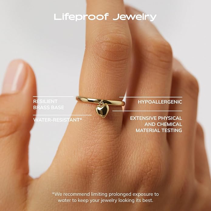 Ana Luisa Gold Rings for Women - 14K Gold Plated Rings for Women Non Tarnish - Trendy Stacking Ring for Daily Wear - Twisted, Heart, Eternity Ring Styles - Hypoallergenic & Water-Resistant Jewelry