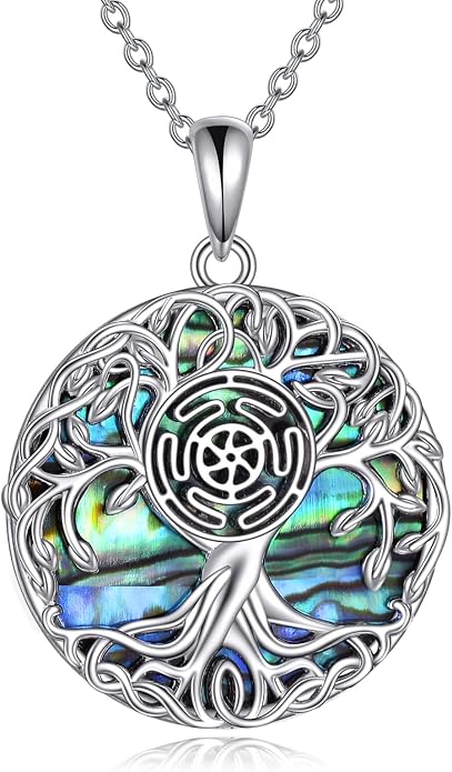 YFN Tree of Life Necklace Sterling Silver Celtic Knot Tree Pendant Jewelry Gifts for Women Men