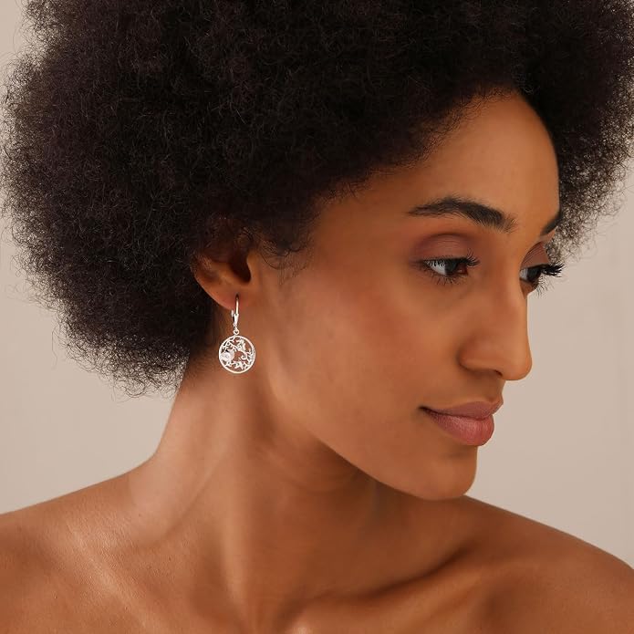 LeCalla Women's Drop & Dangle Earrings | 925 Sterling Silver Leverback Earrings | Lightweight Teardrop Lever Back Drop Dangle Earring for Women