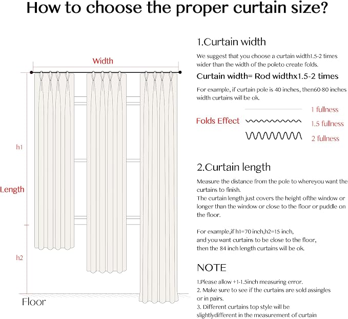 THREE GIRLS Floral Pinch Pleated Light Filtering Curtains 108 Inches - Printed Linen Blend Drapes for Living Room, Bedroom, Dining, Modern Farmhouse with Hooks, 2 Panels Set, 40" W x 108" L Yellow