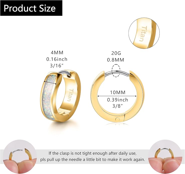 Limerencia G23 Pure Titanium Hypoallergenic Chunky Wide Hoop Earrings |Cubic Zirconia Earrings | for Women Pave 5A grade CZ Sparkly for Sensitive Ears