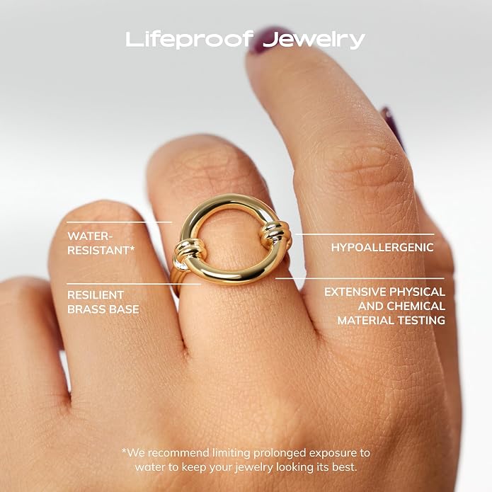 Ana Luisa Gold Rings for Women - 14K Gold Plated Rings for Women Non Tarnish - Trendy Stacking Ring for Daily Wear - Twisted, Heart, Eternity Ring Styles - Hypoallergenic & Water-Resistant Jewelry