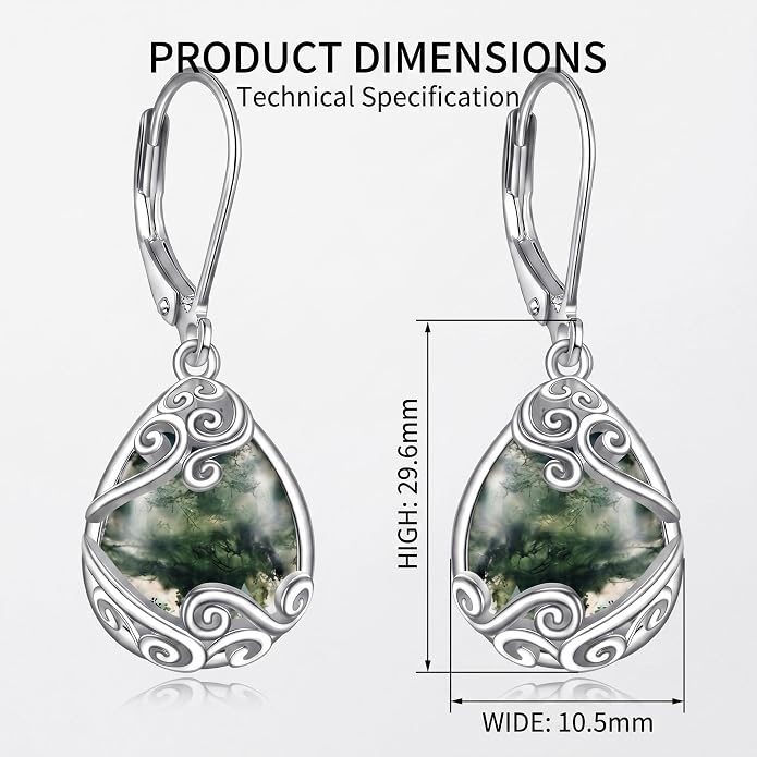 Teardrop Tree of Life/Filigree Earrings for Women Dangle Leverback Earrings Jewelry Gift Anniversary For Her