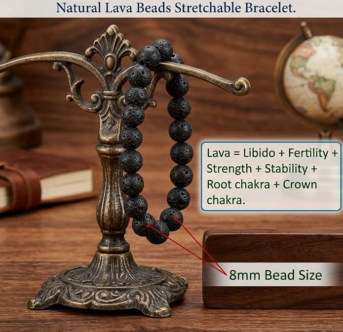 Natural Gemstone Bead Bracelet for Women – Healing Crystal Reiki Bracelet, Handmade Spiritual Protection Jewelry, Energy Stone Stretch Bracelet Gift for Women & Girls