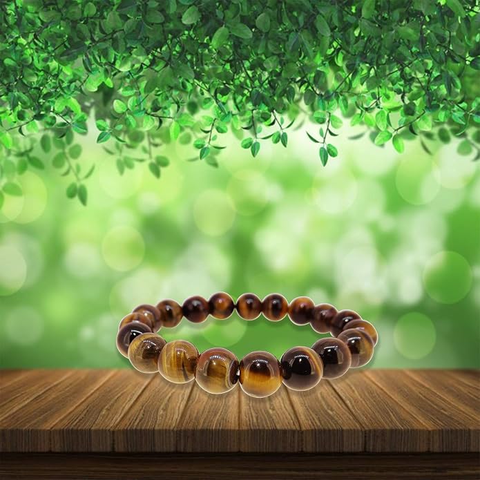 Arihant Gems And Jewels Reiki/Yoga Healing Crystal Stretchable Bracelet,100% Natural And Certified, Astrological Gemstone, Unisex Both For Men & Women - (8 Mm)