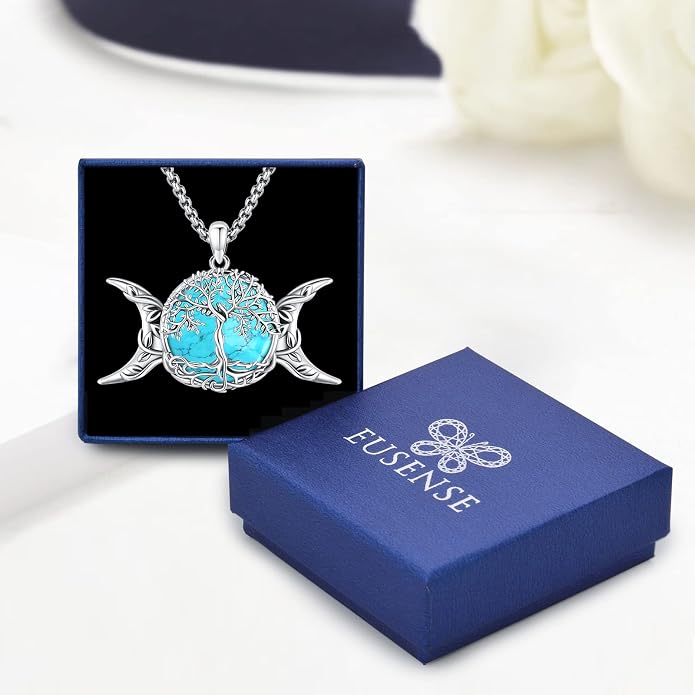 Turquoise Jewelry for Women Men 925 Sterling Silver Pendant Urn Necklaces for Ashes Picture Locket Necklace Thor Hammer Yggdrasil Virgen De Guadalupe St Michael Christopher Judas Witches Knot Necklace