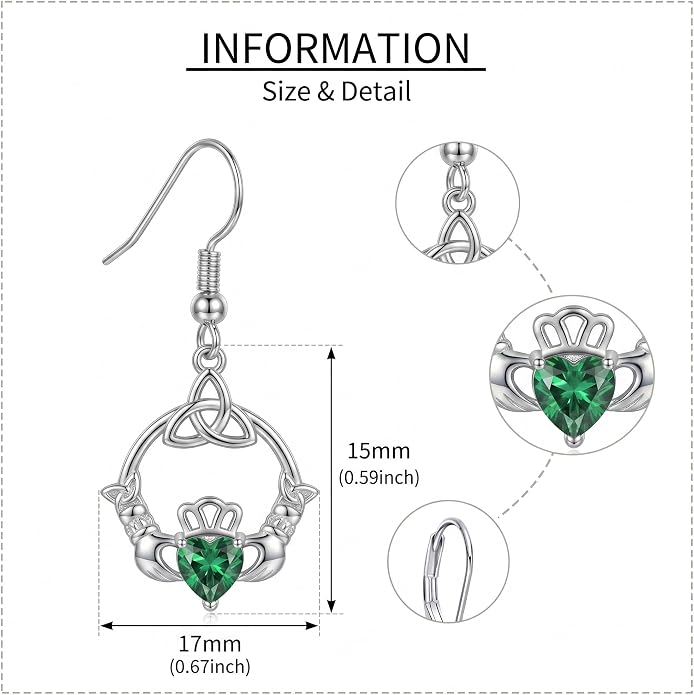 Teacup/Claddagh/Lilith/Book Cat/Star/French Horn/Horse Shoe/Filigree dangle earrings Cute Earrings Jewelry for Women