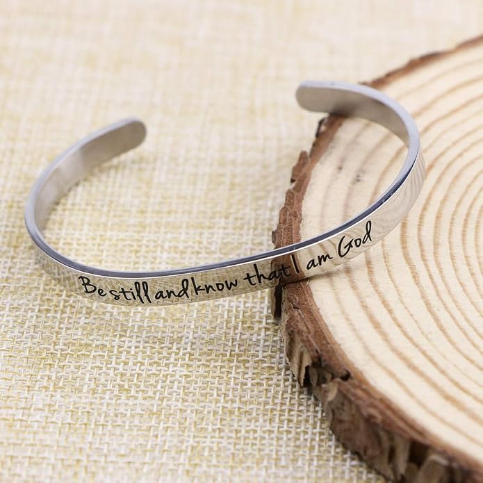 Memgift 𝐂𝐡𝐫𝐢𝐬𝐭𝐢𝐚𝐧 𝐁𝐫𝐚𝐜𝐞𝐥𝐞𝐭𝐬 for 𝐖𝐨𝐦𝐞𝐧 Inspirational Gifts Bible Verse Religious Faith Jewelry Cuff Bracelet Mothers Day Christmas Birthday Jewelry for Her Mother Daughter