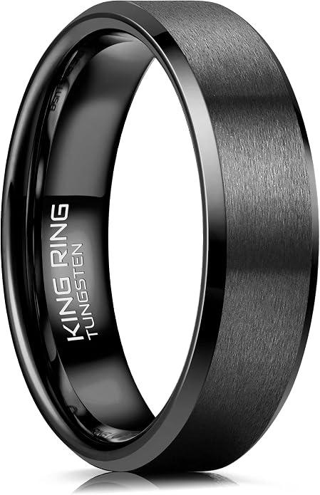 King Ring Tungsten 4/6/8/10mm Rings – Super Polished Matt Finish Tungsten Rings – Designed in USA