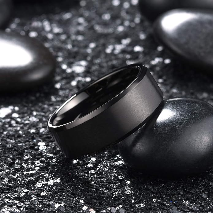 King Will Titanium Wedding Band for Men Women- 3-10mm Width Black/Sliver/Gold High Purity Titanium Promise Wedding Ring Comfort Fit for Daily Wear Size 6-14