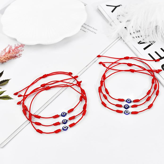 BOCHOI Evil Eye Bracelet for Women Good Luck String Bracelet Kabbalah Protection Friendship Wish Bracelet Jewelry for Girls Girlfriend Wife Mother Daughter