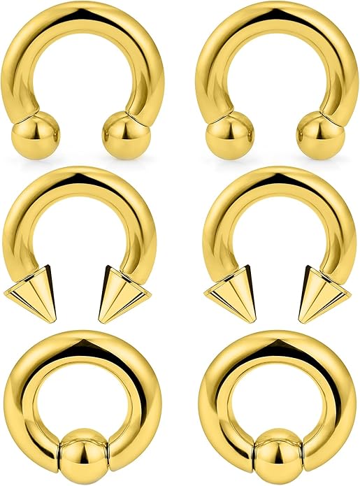 00G 0G 2G 4G 6G 8G 10G 12G 14G 16G Septum Rings Silver Black Surgical Steel Heavy Gauges Earrings Stretching kit Eyebrow Lip Septm Nose Rings Helix Tragus Daith Rook Earrings Hoops 10mm-19mm