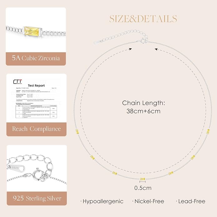 LOUISA SECRET Birthstone Necklaces for Women, 14K Gold Plated Dainty Simple Necklace, 925 Sterling Silver Birthday Anniversary Jewelry Gift for Women Mom Mother