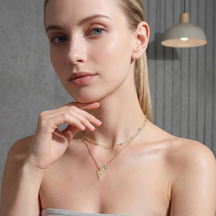 Fashion Dainty Necklace for Women - 14K Gold Plated Detachable Pendant with Cubic Zirconia Accent, Hypoallergenic Layering Jewelry for Women, Trendy Storm Charm Necklace for Daily Wear & Gifting
