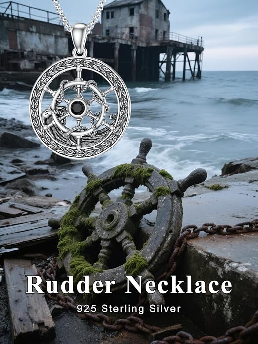 Midari Ocean Necklace 925 Sterling Silver Flamingo Mama Bear Dolphin Penguin Sea Turtle Axolotl Desert Cactus Nautical Rudder Tropical Palm Compass Wave Pendant Boho Jewelry Gifts for Women Men