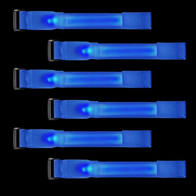 M.best 8pcs LED Light Up Bracelets Glow Flashing Wristbands Glow in The Dark Party Supplies for Wedding, Raves, Concert, Camping,Sporting Events, Party Blue