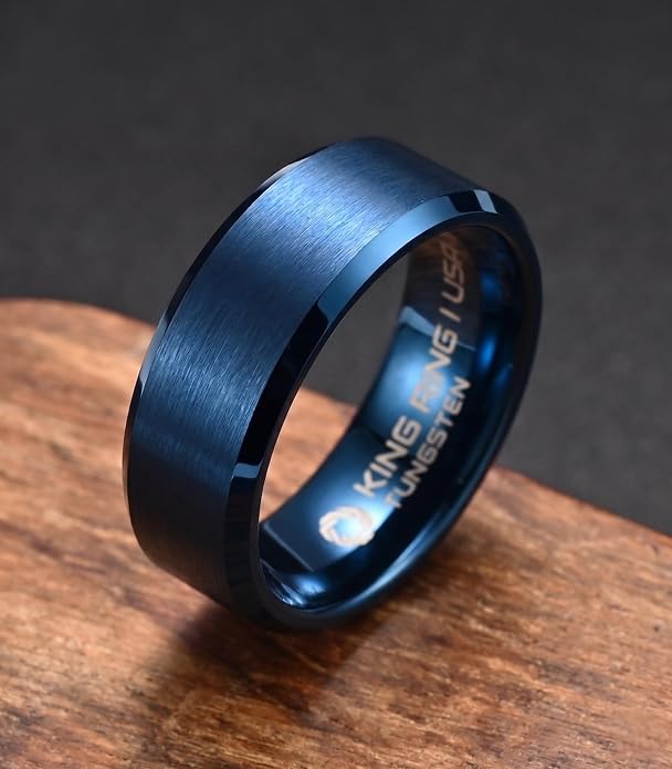 King Ring Tungsten 4/6/8/10mm Rings – Super Polished Matt Finish Tungsten Rings – Designed in USA