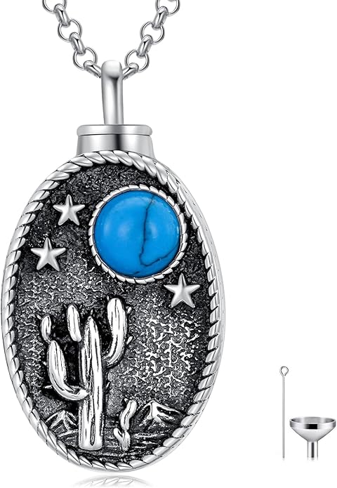 PELOVNY Urn Necklaces for Ashes of Loved Ones 925 Sterling Silver Personalized Heart Locket Urn Necklace Cremation Keepsake Memorial Jewelry Gifts for Women Men
