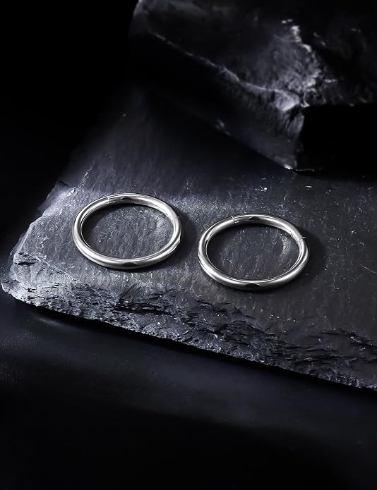 20G 18G 16G 14G 12G 10G 8G 6G 4G 2G Nose Rings Hoops Astm F136 Titanium Clicker Septum Lip Ring Tragus Helix Daith Rook Conch Snug Cartilage Lobe Earrings Hoop Piercing Jewelry For Women Men