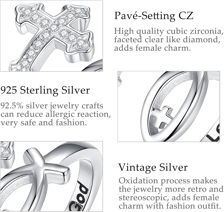 Vito 925 Sterling Silver Adjustable Open Spoon Ring for Women Men, Lotus Sunflower Snake Spoon Band Rings Feather Hug Witches Knot Inspirational Jewelry Gift for Wife