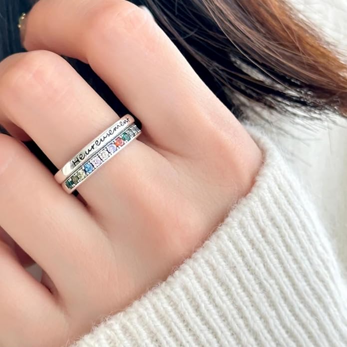 925 Sterling Silver Ring Minimalist Adjustable Rings Band Handmade Rings for Women Girls
