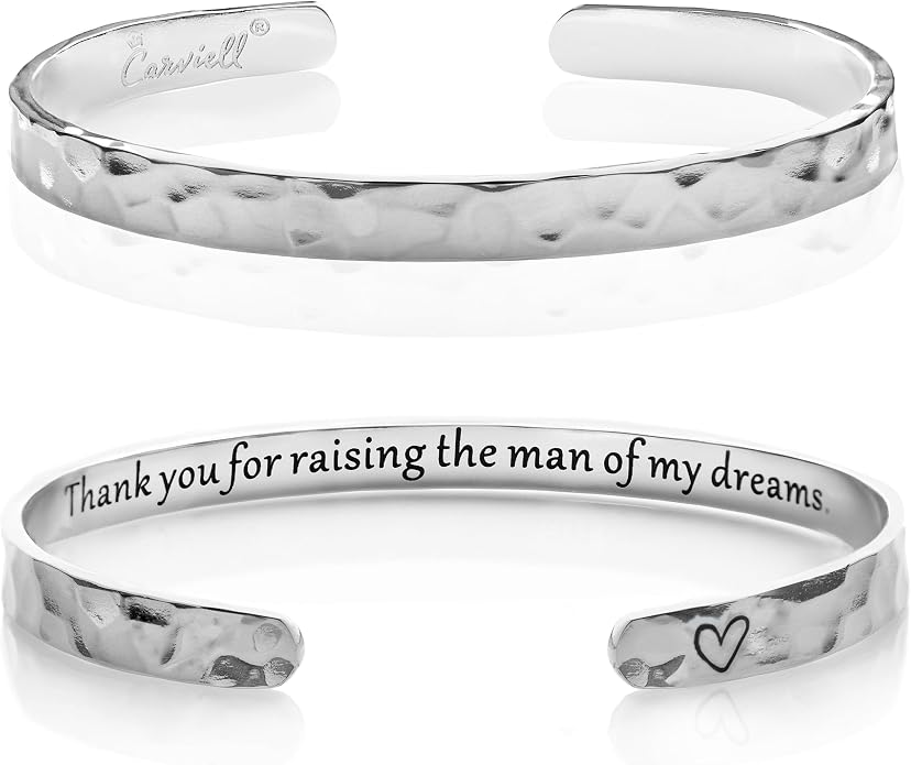 Carviell Bracelet - Gifts for Women – Inspirational, Friendship, Love, Mom, Daughter, Sister, Christian, Graduation, Memorial & Wedding Gifts – 100+ Phrases – Stainless Steel, Gift-Ready