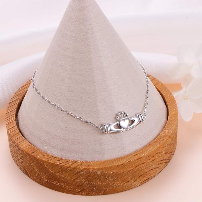 FLYOW S925 Sterling Silver Anklet for Women Summer Boho Beach Charm Adjustable Foot Ankle Bracelet Jewelry Birthday Gift